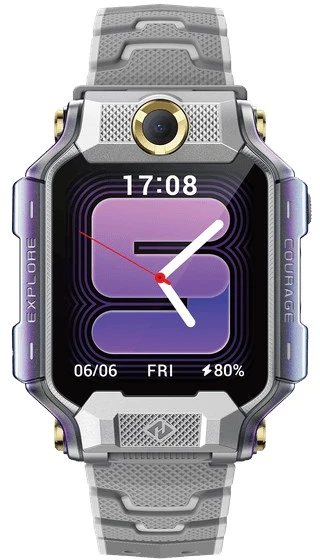Išmanusis laikrodis Carruzzo imoo Watch Phone X10 4,06 cm (1.6″) AMOLED 45 mm Skaitmeninis 320 x 360 pikseliai Lietimui jautrus ekranas Pilka „Wi-Fi“ GPS (palydovinis)