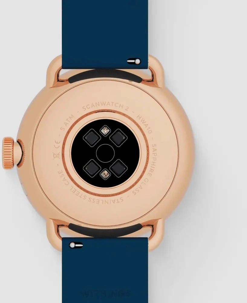 Išmanusis laikrodis Carruzzo Withings ScanWatch 2 1,6 cm (0.63″) OLED 38 mm Hibridas „Rose Gold“ GPS (palydovinis)