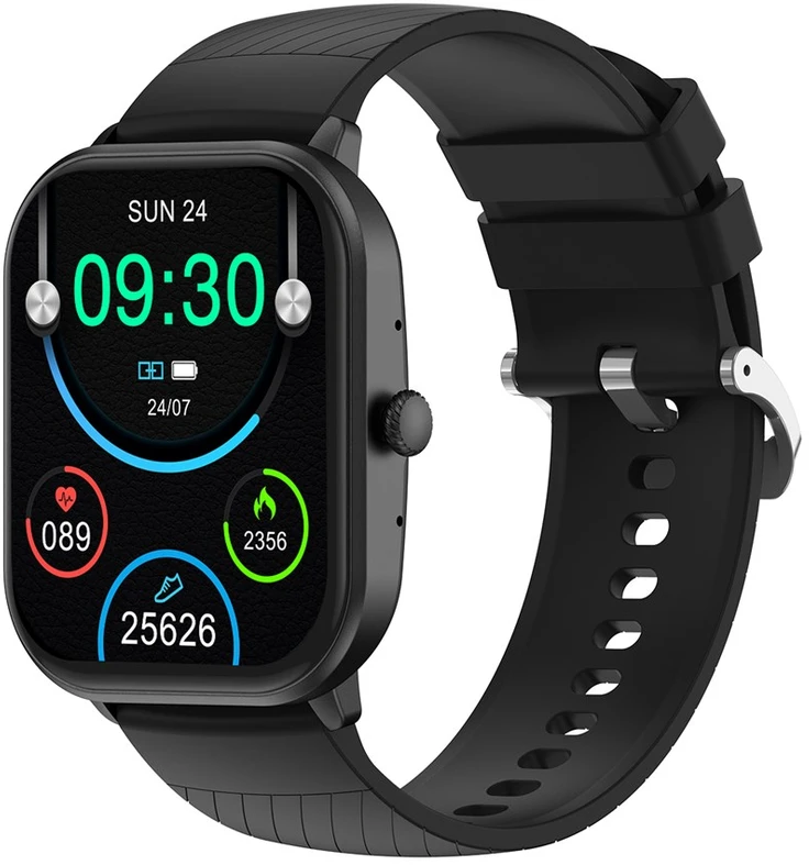 Išmanusis laikrodis DNV Denver SWC-187B 5,18 cm (2.04″) AMOLED Skaitmeninis 368 x 448 pikseliai Lietimui jautrus ekranas Juoda
