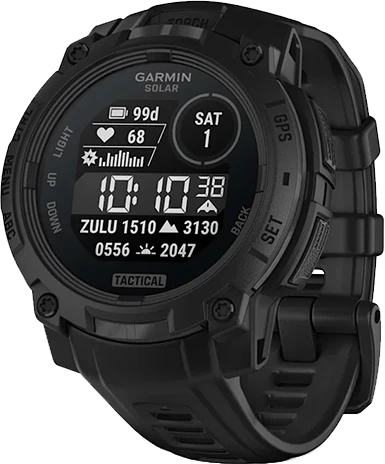 Išmanusis laikrodis Garmin Instinct 3 – 45 mm, Solar, Juodas su juodu dirželiu