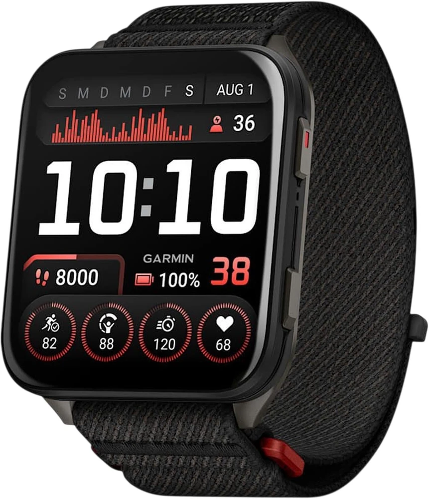 Išmanusis laikrodis Garmin Venu® X1, Juodos spalvos su pilko titano nugarėle ir juodos spalvos „ComfortFit“ nailoniniu dirželiu