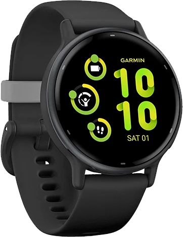 Išmanusis laikrodis Garmin vívoactive® 5, Skalūnų spalvos aliuminio apvadas su juodu korpusu ir silikoniniu dirželiu