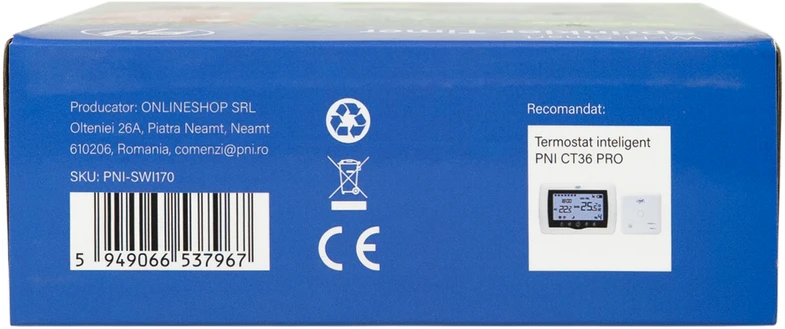 Išmanusis laistymo programatorius PNI SWI170, Wi-Fi, 3/4 arba 1/2 jungtis, 1700 l/h, valdymas per „Tuya“ programėlę, suderinamas su „Amazon Alexa“ ir „Google Home“