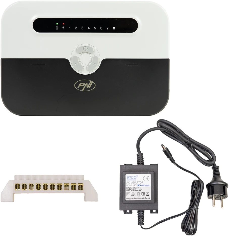 Išmanusis laistymo programuotojas PNI SWI280, „Wi-Fi“, 8 zonoms, valdymas per „Tuya Smart“, suderinamas su „Amazon Alexa“ ir „Google Home“