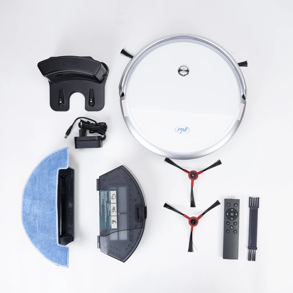 PNI išmanusis robotas dulkių siurblys su Wi-Fi, 30 W, Tuya Smart, PNI-PTV35