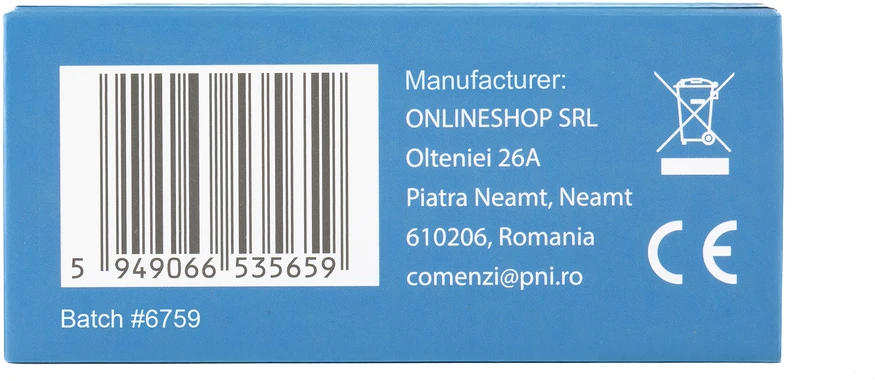 Išmanusis termostatas PNI CT25B WiFi dujiniam šildymo katilui, montuojamas į sieną, 16A, valdymas per „Tuya Smart“ programėlę, programavimas dienai, rankinis/automatinis režimas, juoda spalva