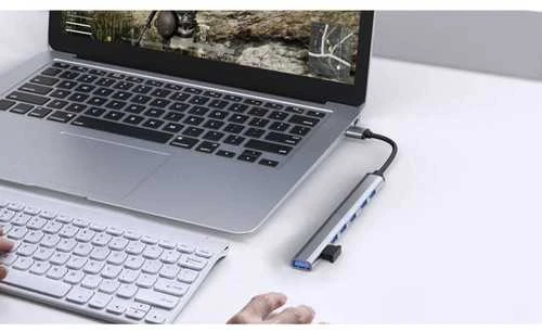 Iso Trade HUB USB- 1 port 3.2 + 6 jungtys 2.0 Izoxis 24374