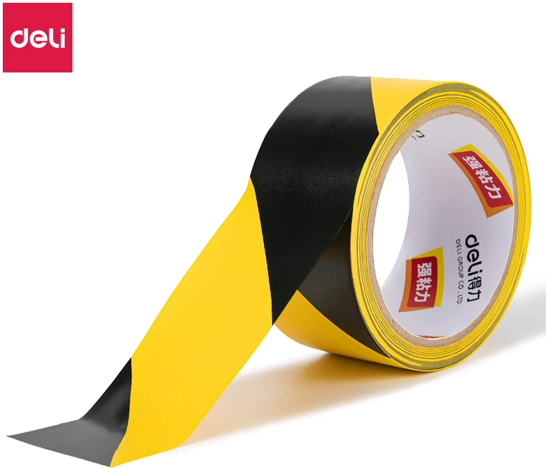 Įspėjamoji juosta DELI 48mmx18m geltona/juoda