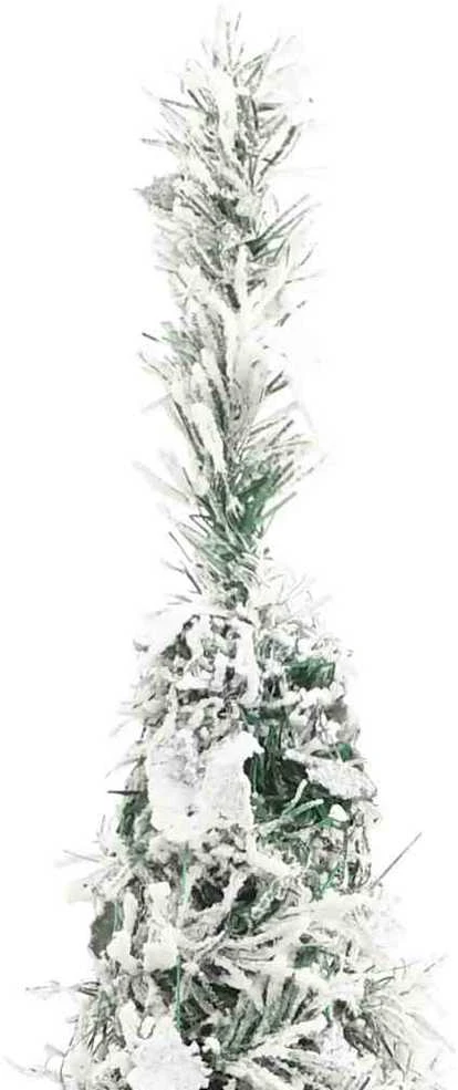 Išskleidžiama dirbtinė Kalėdų eglutė su sniegu, 180cm, 150 LED