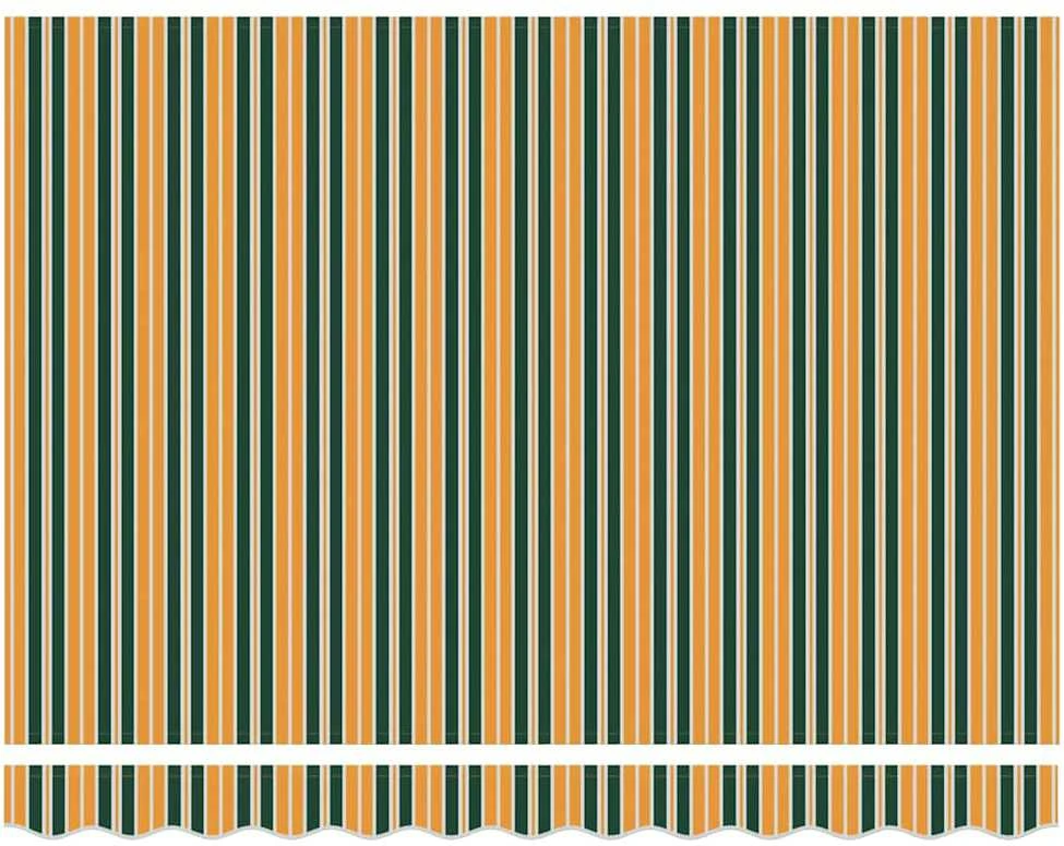 Ištraukiama markizė Žalia ir geltona 300 x 250 cm