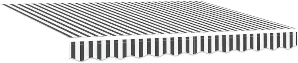 Ištraukiama markizė Antracito ir baltos 300x250 cm audinys 3329959