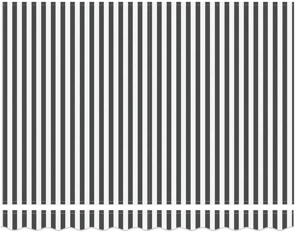 Ištraukiama markizė Antracito ir baltos 300x250 cm audinys 3329959