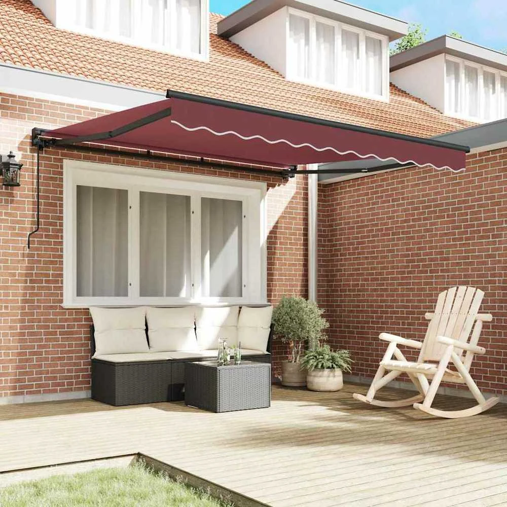 Ištraukiama markizė Bordo raudona 350x250 cm audinys 3330243
