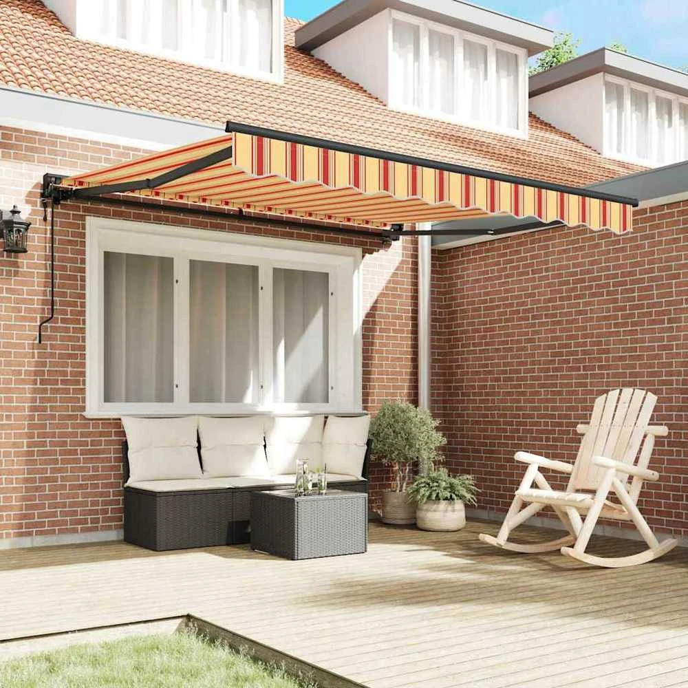 Ištraukiama markizė Geltona ir Oranžinė 350x250 cm audinys 3330266