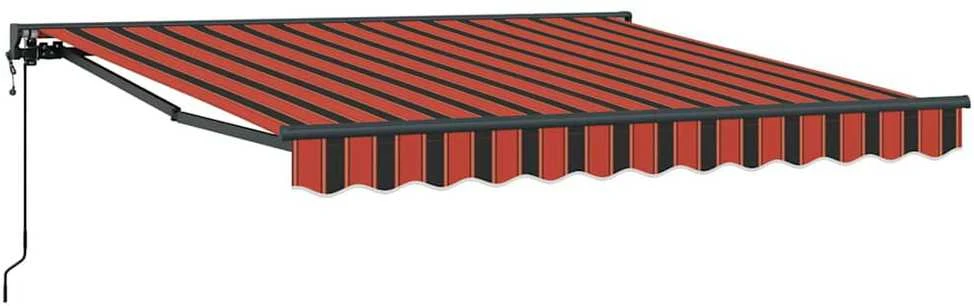 Ištraukiama markizė Oranžinė ir ruda 350x250 cm audinys 3330242