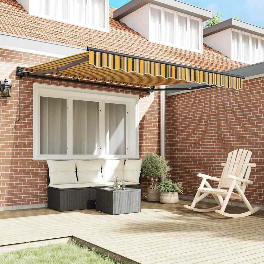 Ištraukiama markizė Spalvotas dryžius 350x250 cm audinys 3330319