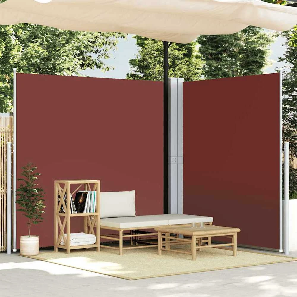 Ištraukiama šoninė pertvara, rudos spalvos, 220x600cm