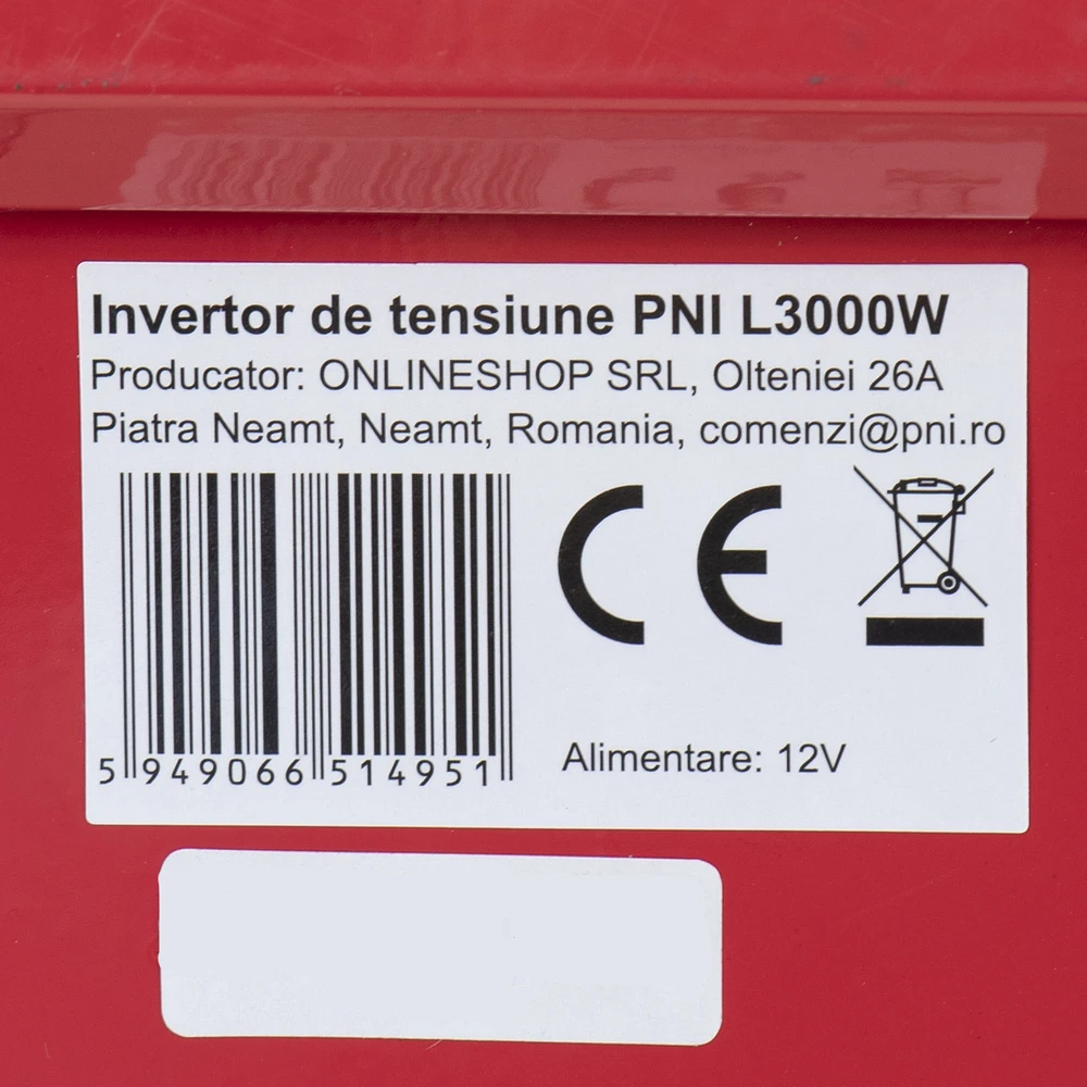 Įtampos keitiklis PNI L3000W maitinimo šaltinis 12V 230V išvestis