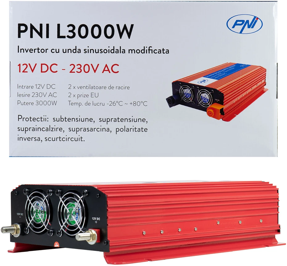 Įtampos keitiklis PNI L3000W maitinimo šaltinis 12V 230V išvestis