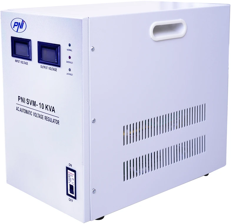 Įtampos stabilizatorius PNI SVM-10K, 10 KVA, su servovarikliu, 230V išėjimas