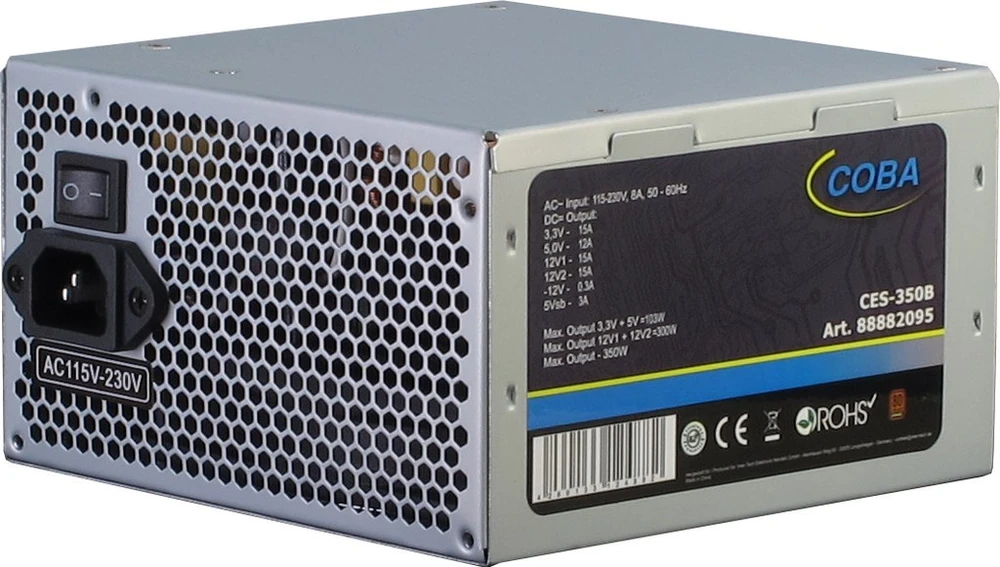 350 W „Inter-Tech Coba CES-350B 82+“ urmu