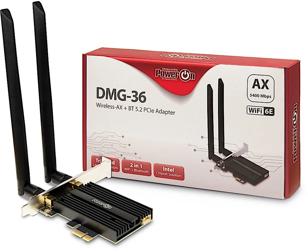ITT Inter-Tech DMG-36 Vidinis WLAN / Bluetooth 5400 Mbit/ai