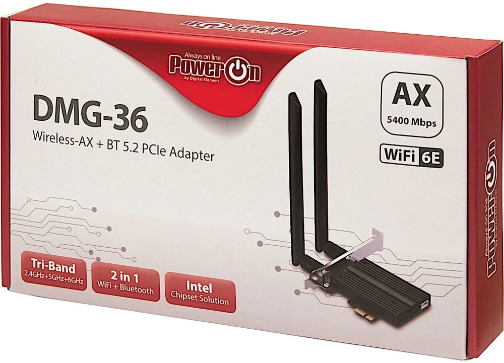 ITT Inter-Tech DMG-36 Vidinis WLAN / Bluetooth 5400 Mbit/ai