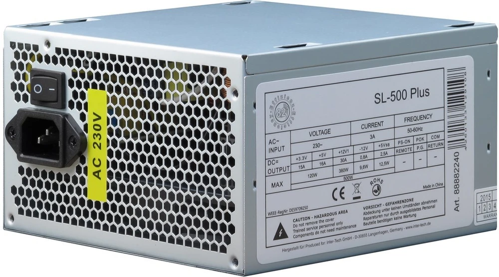 500 W Inter-Tech SL-500 Plus ATX