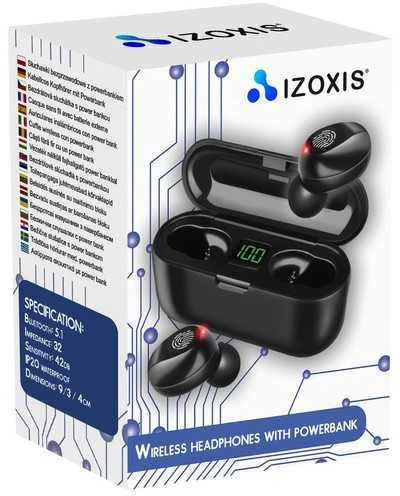 Belaidės ausinės su įkrovimo dėklu Izoxis s16154