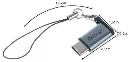Izoxis USB-C - USB micro B 2.0 adapter