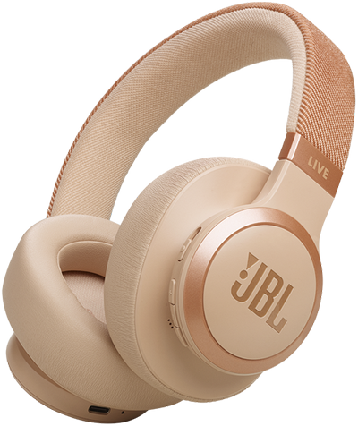 JBL Live 770NC belaidės ausinės su True ANC, Smėlio spalvos