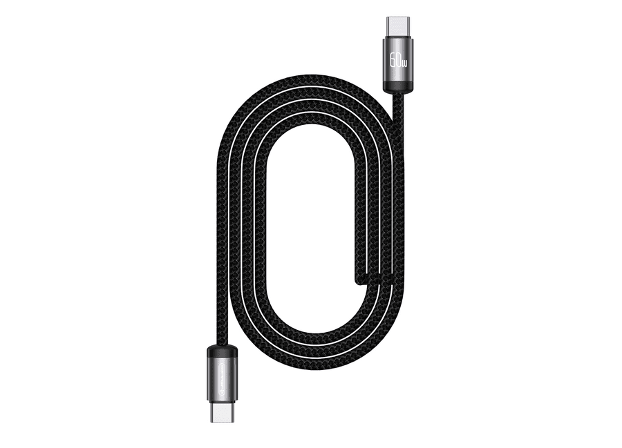 Jellico B27 USB-C - USB-C PD 60W kabelis 1m juodos spalvos