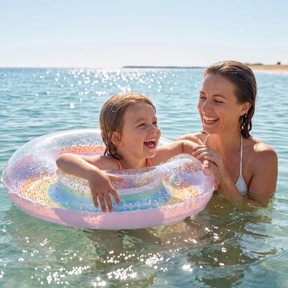 Jilong PLAŪMO RATAS 90CM VAIVORYKŠTĖ BLIZGUTIS VIOLETINIS 35644 1078144