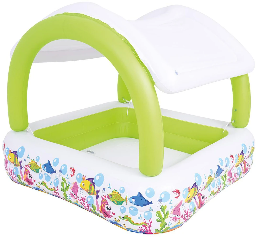 Sunclub vaikiškas pripučiamas baseinas su stogu 143x143x123 cm