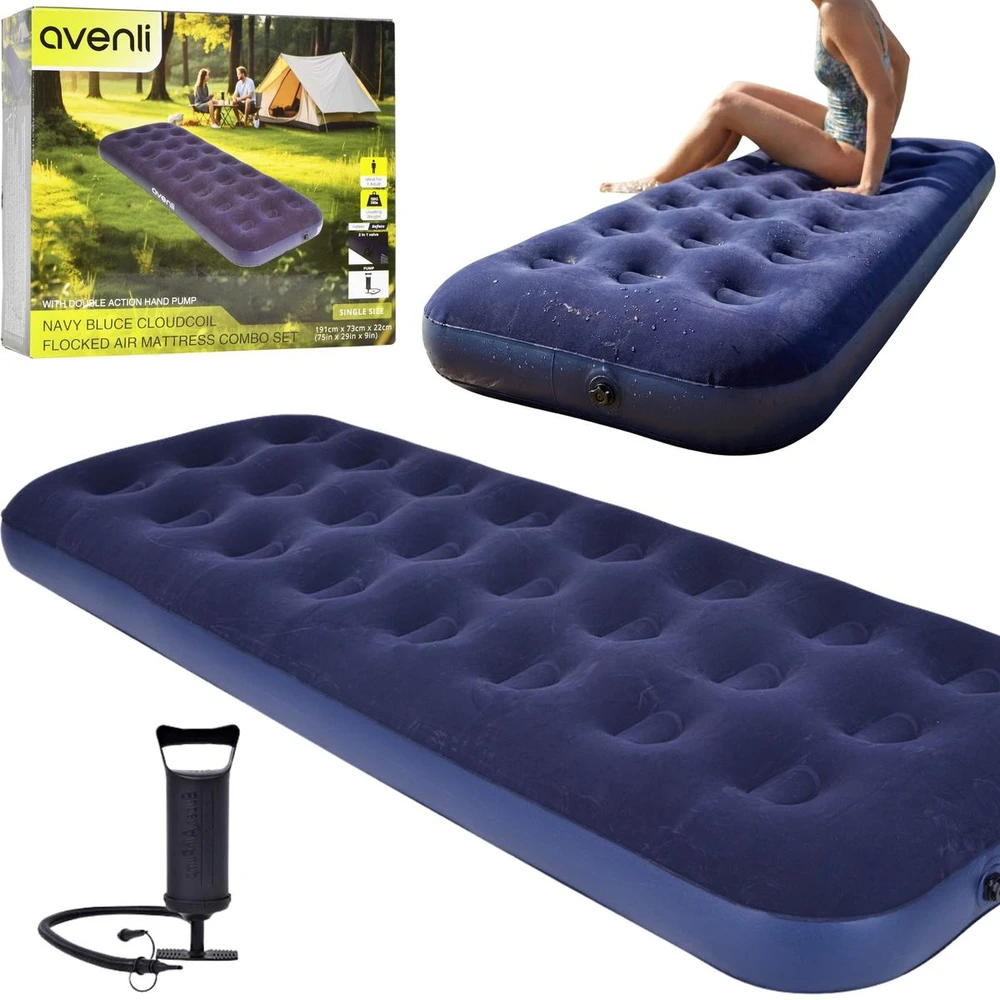 Avenli Flocked vienvietis čiužinys su pompa 191x73x22 cm