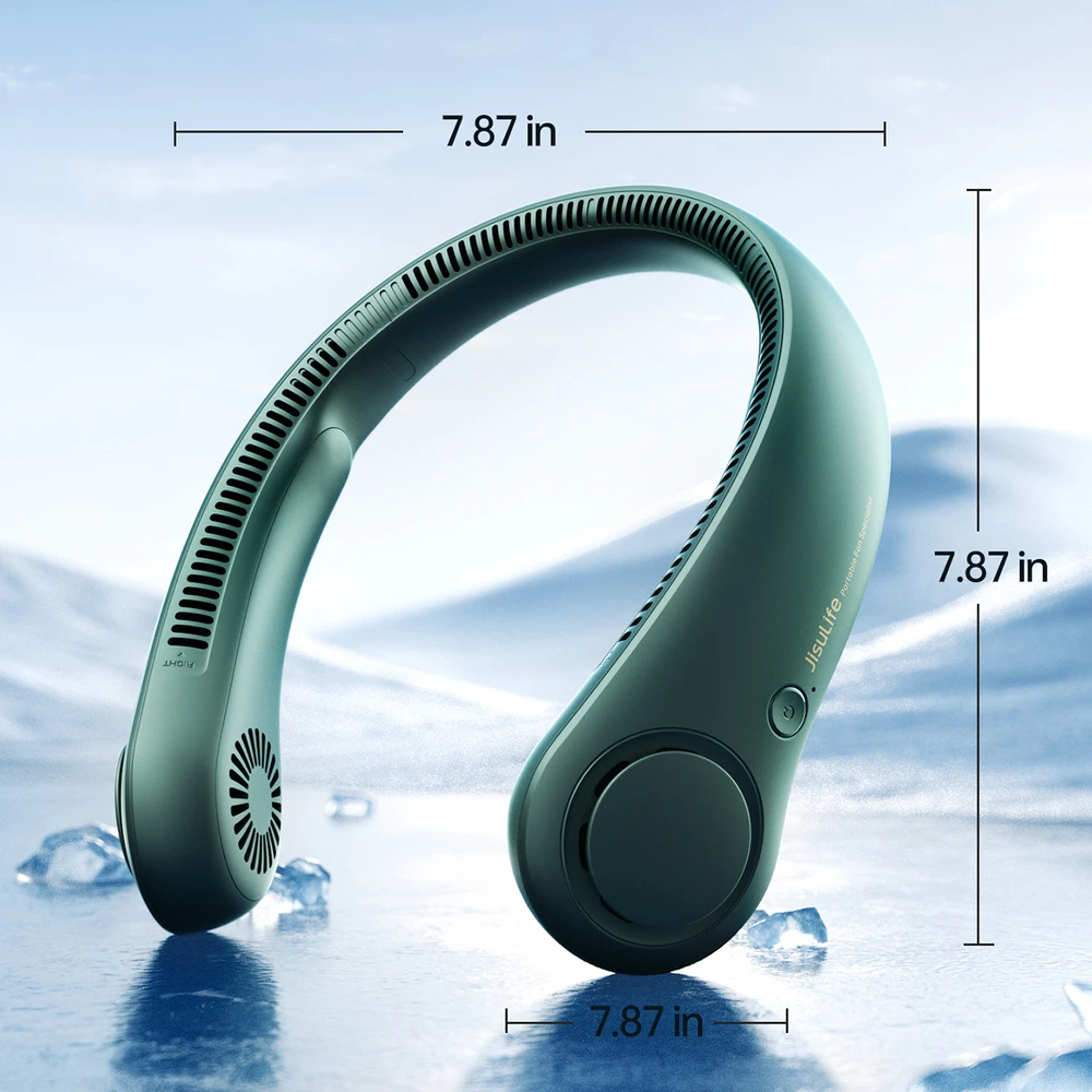 Ventiliatorius Jisulife Neck Fan Life3 Portable USB Neck Fan – Žalias