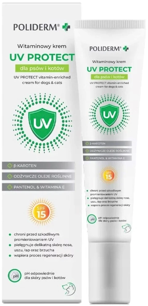 JM SANTE Poliderm UV Protect – kremas šuniui ir katei – 15ml