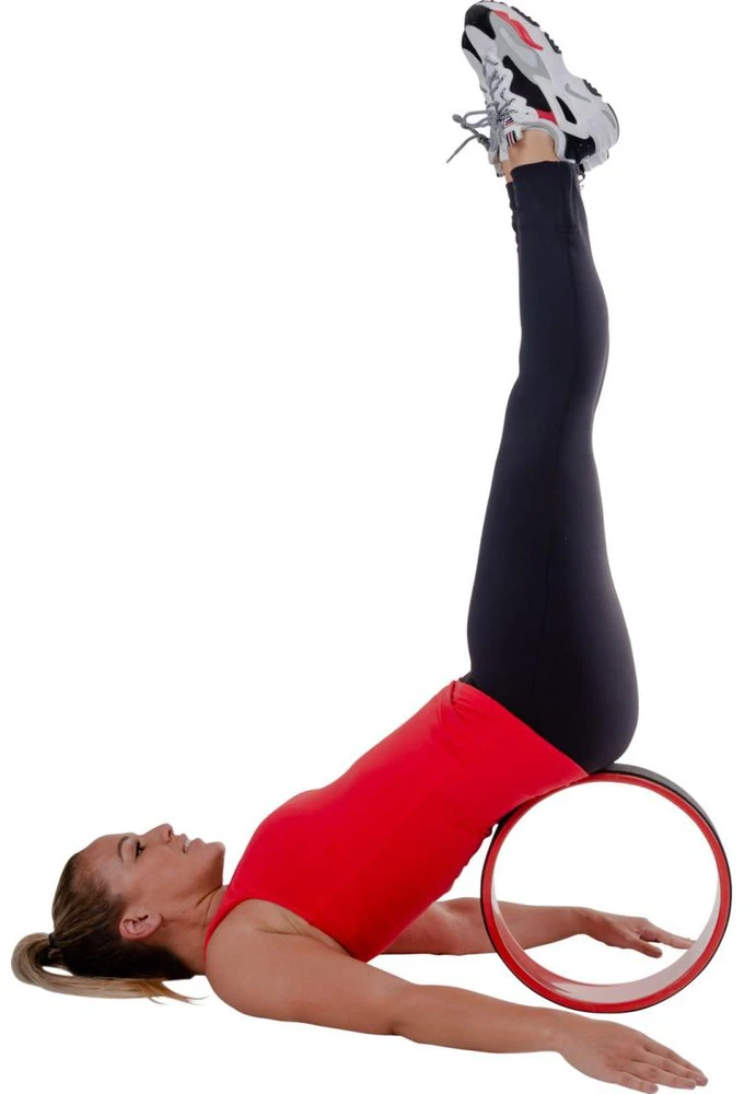 Pure2Improve Yoga Wheel 30 cm Juodas ir raudonas