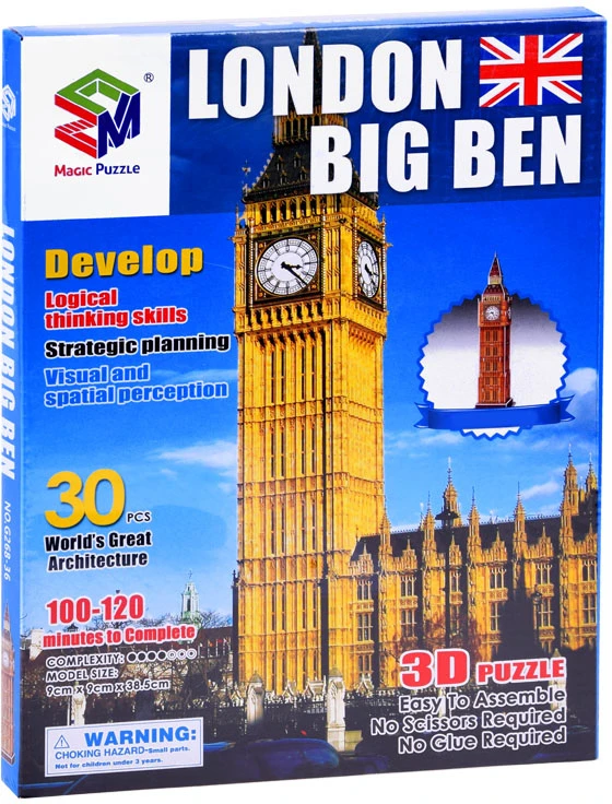 Jokomisiada 30 dalių 3D dėlionė London Big Ben ZA3802