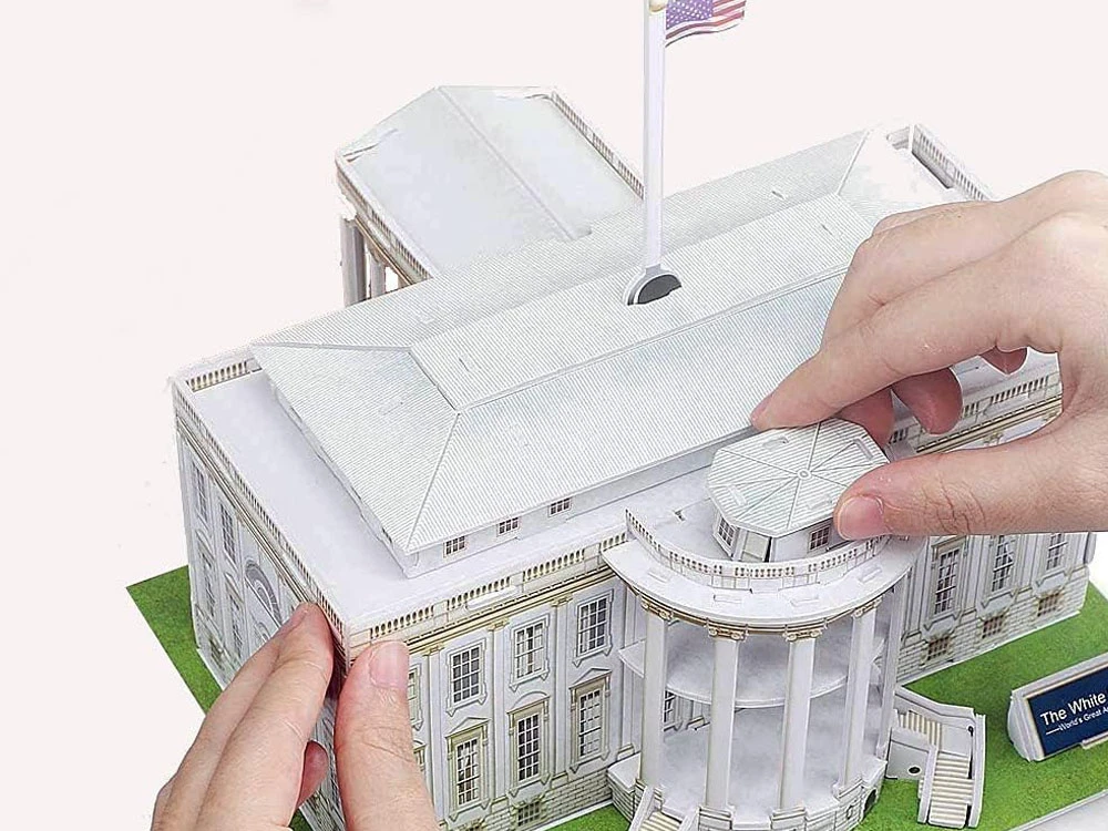Jokomisiada 3D dėlionė baltas namas iš garsių pastatų ZA2529