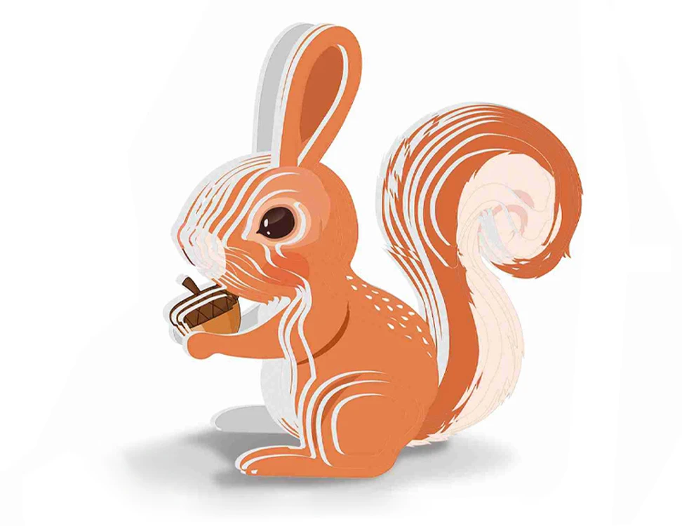 Dėlionė Jokomisiada 3D puzzle cardboard modelis SQUIRREL do it yourself DIY 35 eleZA5720