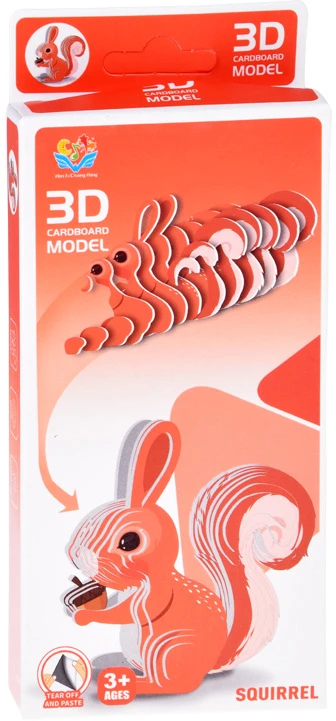 Dėlionė Jokomisiada 3D puzzle cardboard modelis SQUIRREL do it yourself DIY 35 eleZA5720