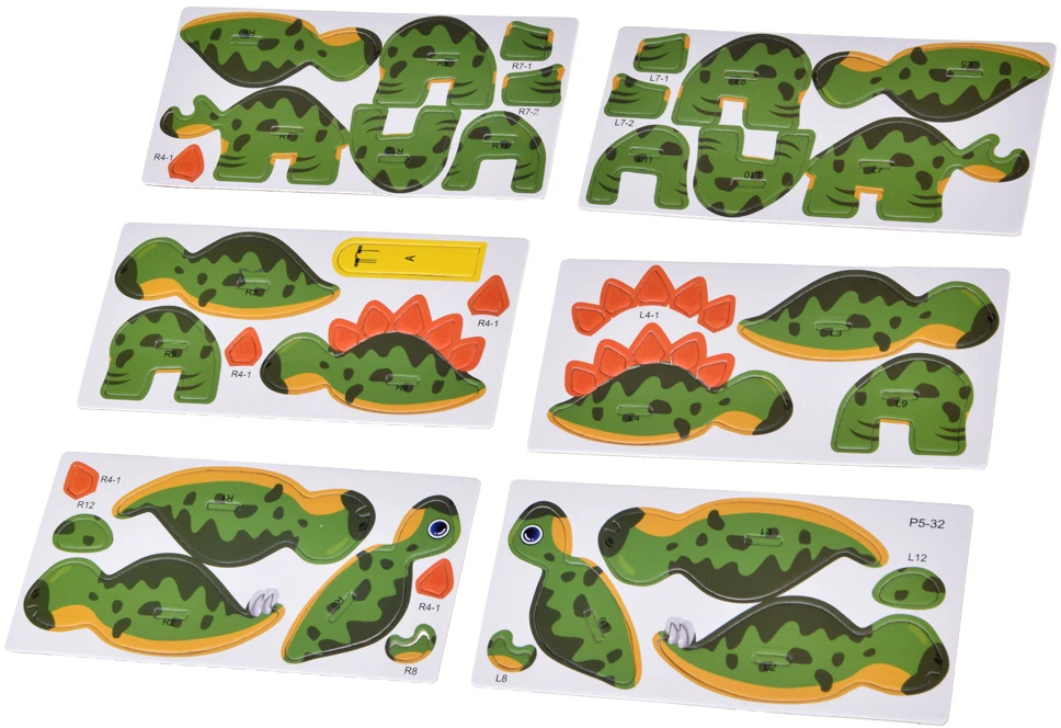 Dėlionė Jokomisiada 3D Puzzle Cardboard Model – Stegosaurus Dinosaur DIY Make It Yourself ZA5810