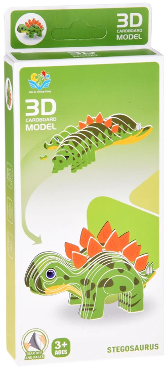 Dėlionė Jokomisiada 3D Puzzle Cardboard Model – Stegosaurus Dinosaur DIY Make It Yourself ZA5810