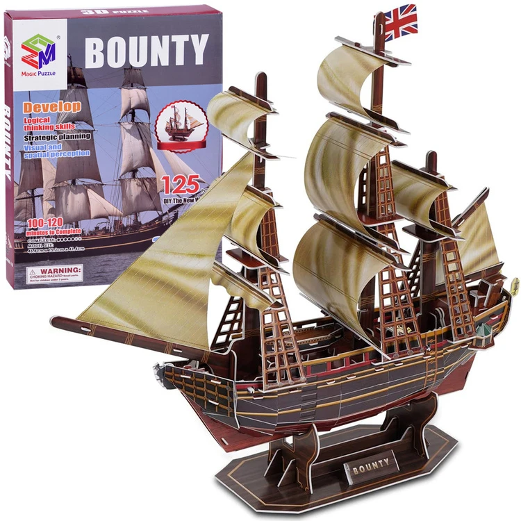 Jokomisiada 3D galvosūkių laivas Bounty jūrų laivas ZA2599