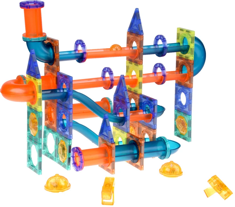 Jokomisiada 3D GLOWING magnetic blocks - Build a ball track KULODROM 116 pieces ZA5894