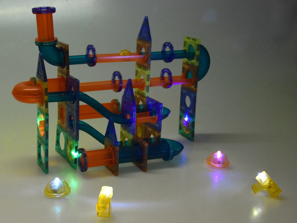 Jokomisiada 3D GLOWING magnetic blocks - Build a ball track KULODROM 116 pieces ZA5894