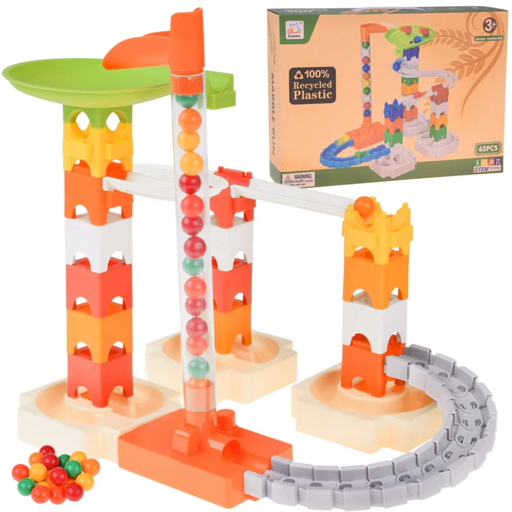 Jokomisiada 63-piece marble run, marble run, marble slide ZA5980