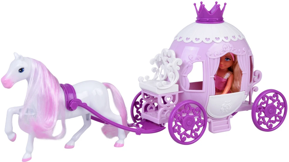 Jokomisiada Ankiki Mini Doll with Carriage – Little Princess in a Rožinė Dress ZA6007