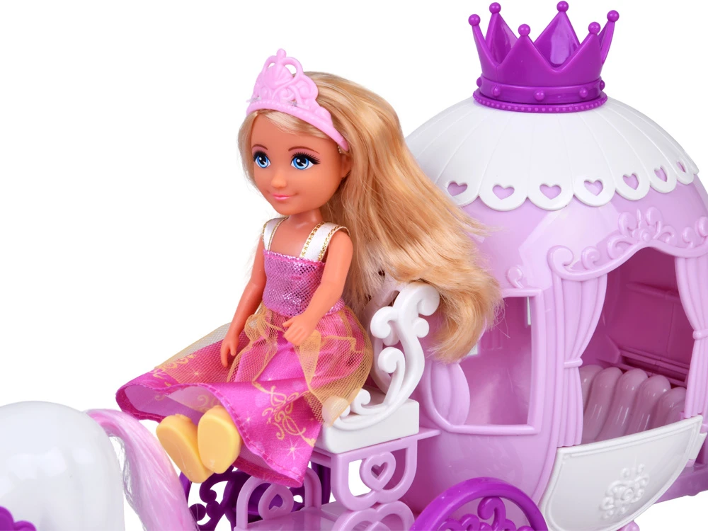 Jokomisiada Ankiki Mini Doll with Carriage – Little Princess in a Rožinė Dress ZA6007